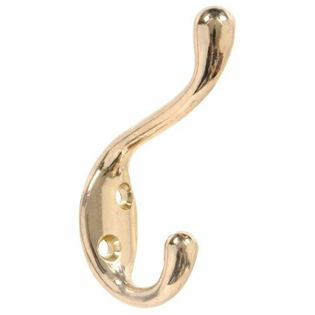 HILLMAN BRASS PLATED COAT/HAT HOOK 852085